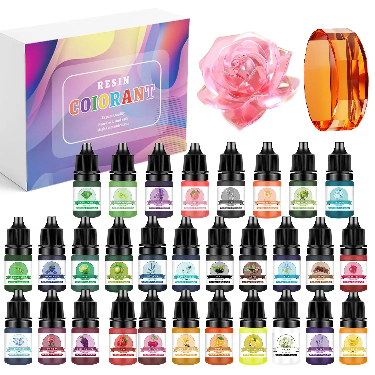 Epoxy Uv Resin Kit - 30 colori 5ml kit di pigmenti