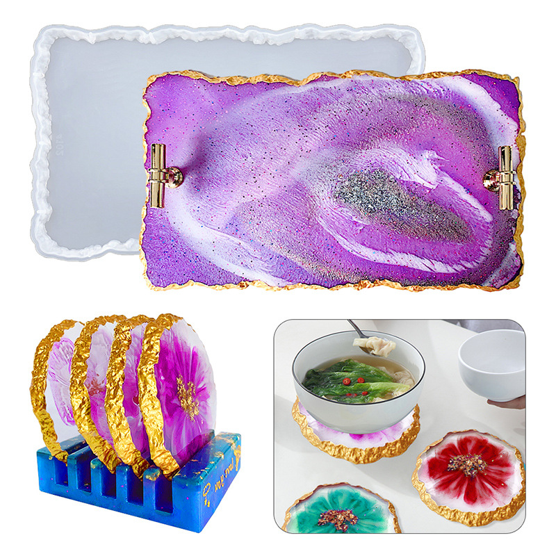 Geode Mold Silicone - DM413 Drusy Sottobicchiere Stampo in resina