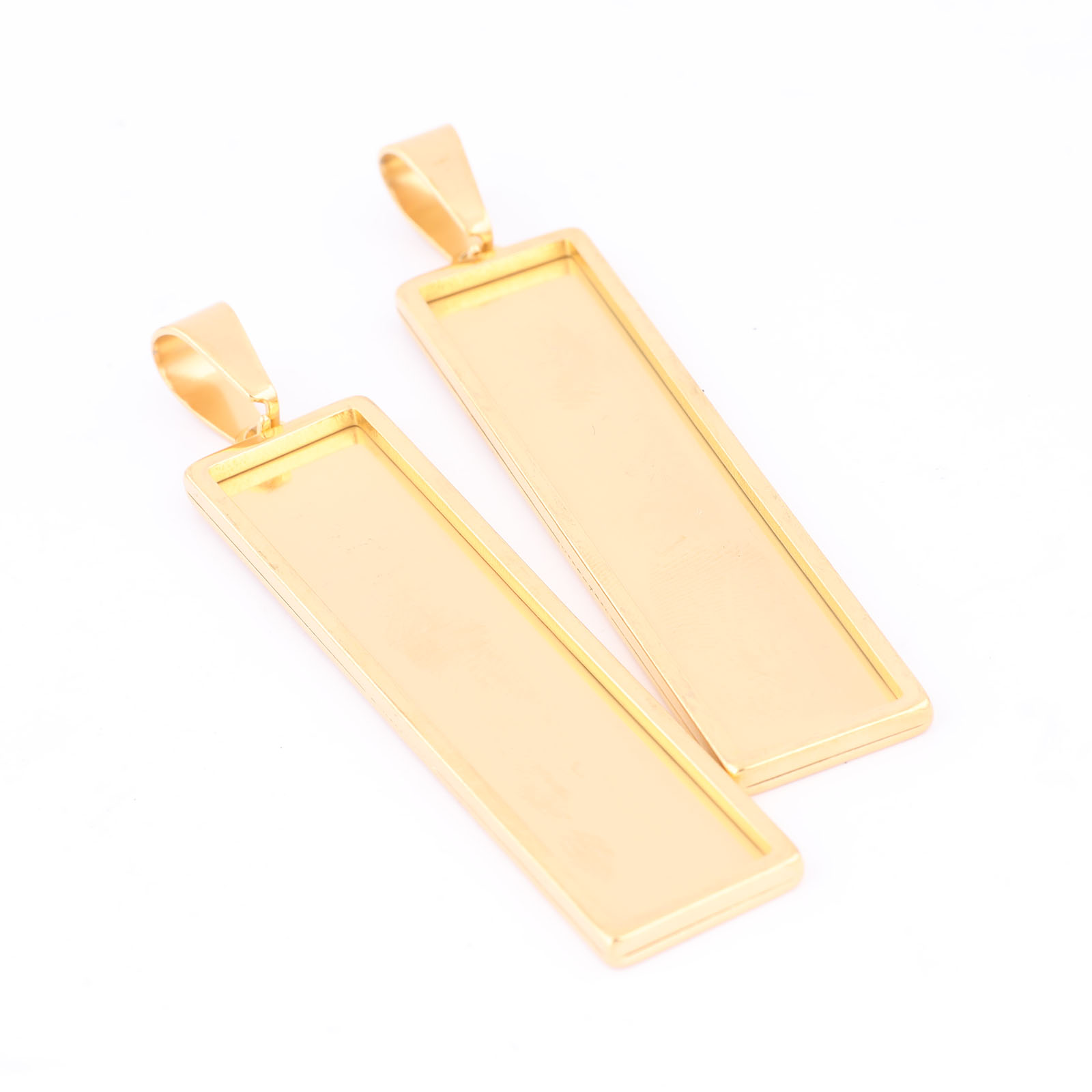 Bezels Set Pendant - 5 pezzi in acciaio inossidabile placcato