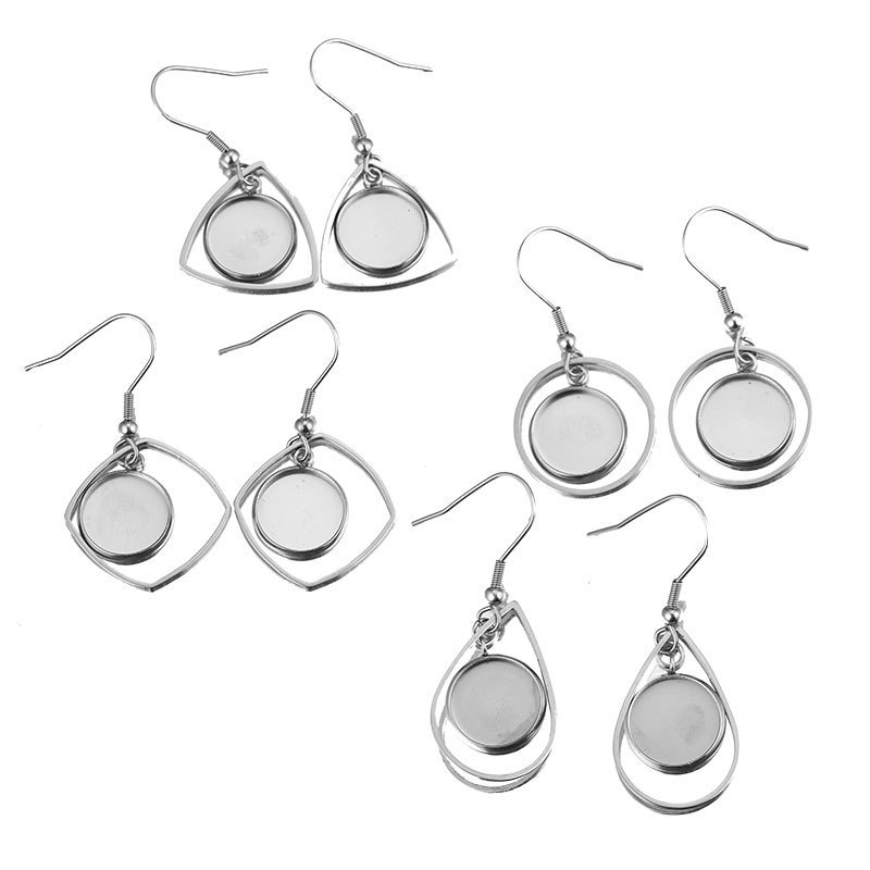Bezels Set Pendant - 10 pezzi vassoio in acciaio inossidabile