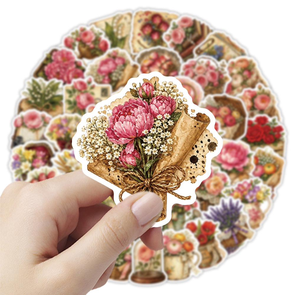 50 Pezzi Adesivi Floreali Vint - Dried Flower Bulk recensione e prezzo